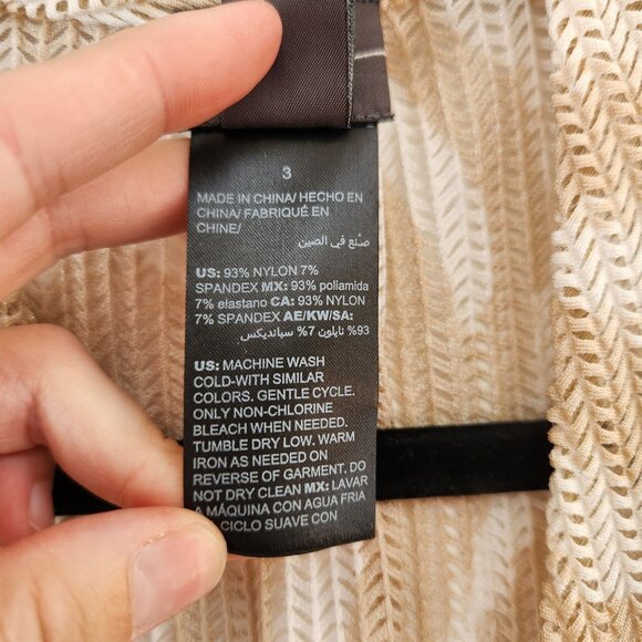 Chico's Travelers Cream Wheatmesh Cardigan Sweater Lightweight Women's XL - Picture 8 of 9